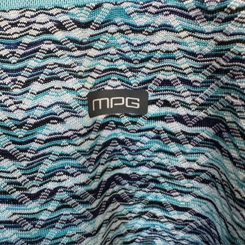 MPG Dress Athletic Racerback Tank Blue Patterned Casual Dress with Pockets Sz Sm - Picture 5 of 15
